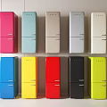 Modern Colorful Refrigerators with Various Vibrant Hues for Home Kitchen Use