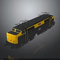 Yellow And Black Electric Model Train With Pantograph Front Windows And NS Logo