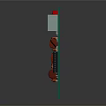 Green Circuit Board With Red Green LED Lights Resistors And Chips