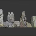 Natural Decorative Stones With Various Shapes And Textured Surfaces For Interior Design