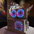 Stylish Custom Gaming PC With Open Frame Wing Design And RGB Lighting 3d model