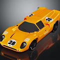 Yellow Racing Car With Number 28 And Sleek Aerodynamic Design Features