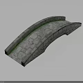 Traditional Stone Arch Bridge Design With Curved Structure And Mossy Slabs