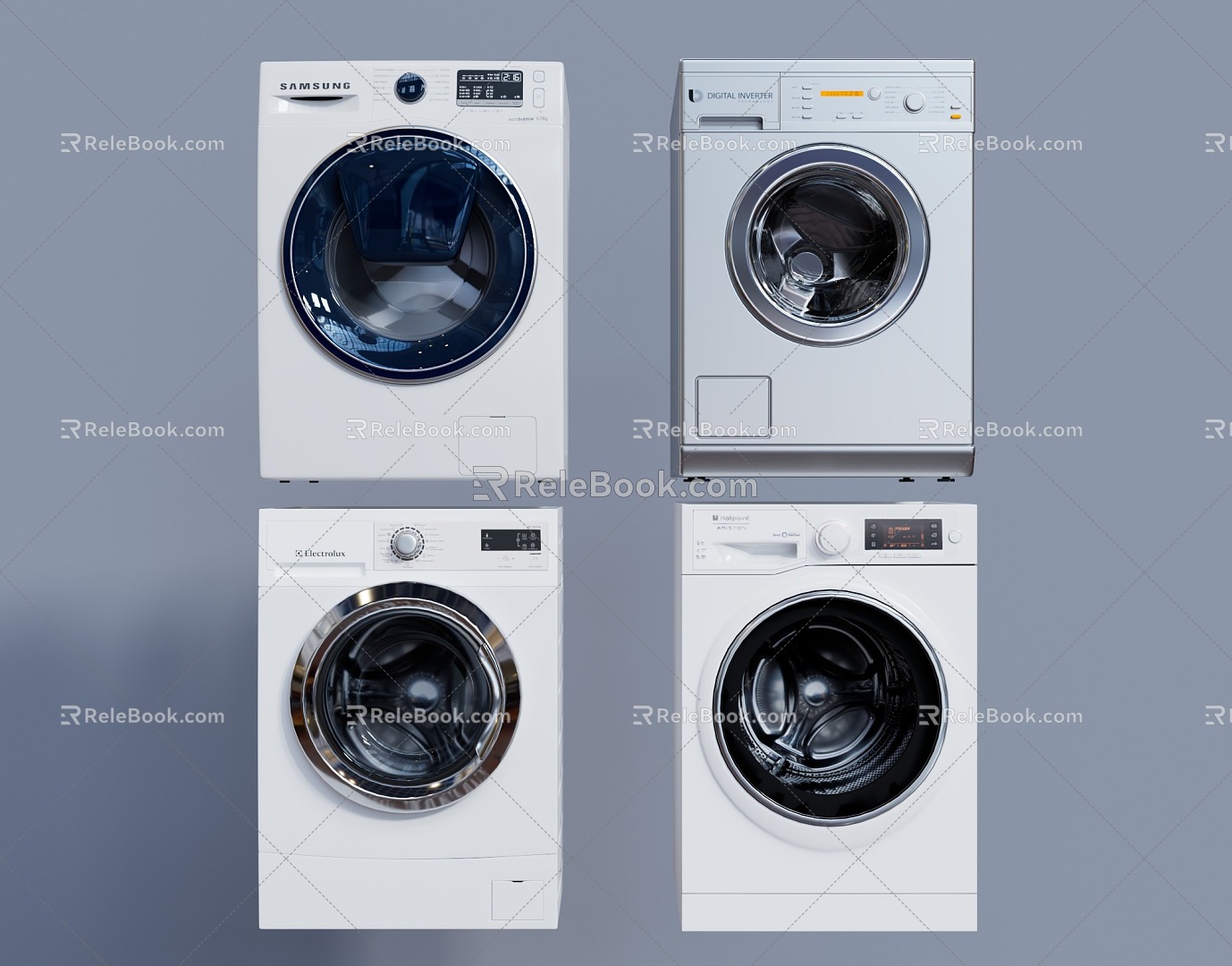 Modern washing machine 3d model