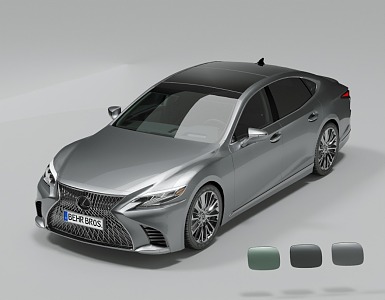 Lu sports car Lexus LS500 Primary Color Medium Quality 3d model