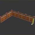 Wooden Fence With Corner Design Wooden Panels And Decorative Pillars For Outdoor Garden
