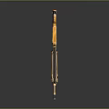 Modern Black and Golden Weapon with Ornate Patterns and Decorative Accents