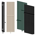 Modern Wall Paneling Design With Multiple Color Options Vertical Slats And Decorative Panels 3d model