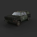 Military Weapon Transport Vehicle With Green Camouflage And Star Emblem