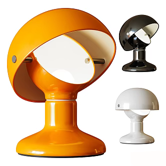 Cream wind mushroom head lamp set 3d model