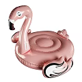 Pink Flamingo Shaped Inflatable Pool Floats 3d model