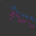 Colorful Twisted Curved Lines Art with Orange White Yellow Hues on Gray Background