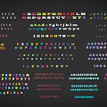 Vibrant Colorful Decorative Alphabet Letters Numbers Ornament Set for Home Decor