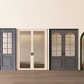 Various Hinged Doors With Different Colors Glass Panels And Arched Designs For Home Interior