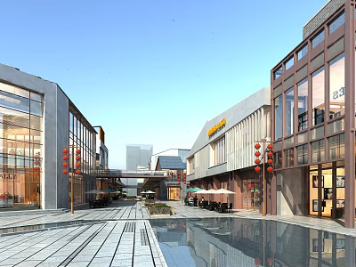 New Chinese Commercial Street 3d model