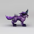 Decorative Purple Mythical Creature Inflatable Model With Horns And Spikes