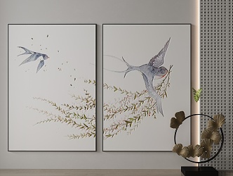 New Chinese Animal Painting Decorative Painting 3d model