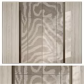 Elegant Background Wall With Zebra Pattern Light Colored Panels And Marble Design