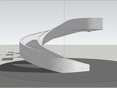 modern revolving staircase staircase escalator shaped staircase 3d model