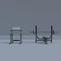 Professional Sports Equipment Featuring Adjustable Weight Bench And Barbell Rack For Fitness Training