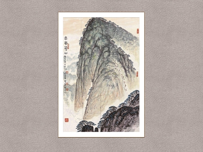 Xiyue Huashan Huang Yanghui Landscape Painting Decorative Painting Traditional Chinese Painting model