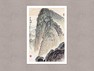 Xiyue Huashan Huang Yanghui Landscape Painting Decorative Painting Traditional Chinese Painting 3d model