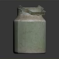 Vintage Green Storage Container With Metal Handle And Lid For Daily Use