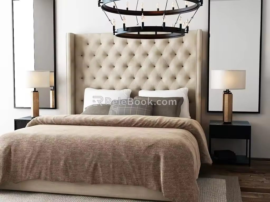 Double bed 3d model
