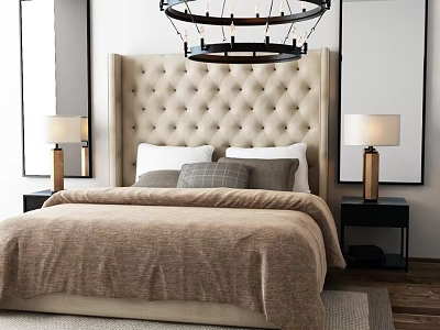 Double bed 3d model