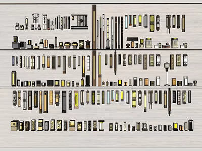 Various Styles Of Outdoor Lights For Garden Pathway And Patio Decor 3d model