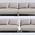 Nordic double sofa 3d model