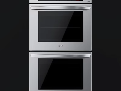 Modern Stainless Steel Double Wall Oven For Home Kitchen Cooking Appliances 3d model