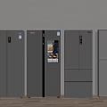 Modern Refrigerators And Freezers With Various Designs For Home Kitchen 3d model