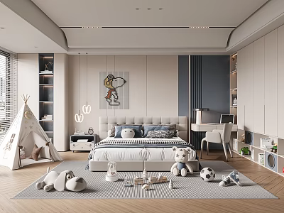 Modern Children's Room Boys Children's Room 3d model