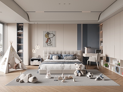 Modern Children's Room Boys Children's Room 3d model