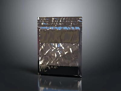 Household Daily Use Sealed Storage Bag With Shiny Silver Aluminum Foil Material For Food Storage 3d model