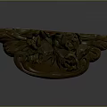 Intricate Wooden Flower Sculpture With Detailed Petals Leaves And Wavy Base