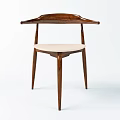 Modern Wooden Accent Chair With Light Upholstered Seat Curved Armrests And Tapered Legs
