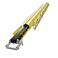 Yellow Industrial Conveyor Belt System With Support Structure And Mechanical Components 3d model