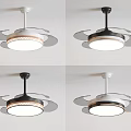Modern Ceiling Mounted Air Conditioner Fan With Black White Colors And Trim
