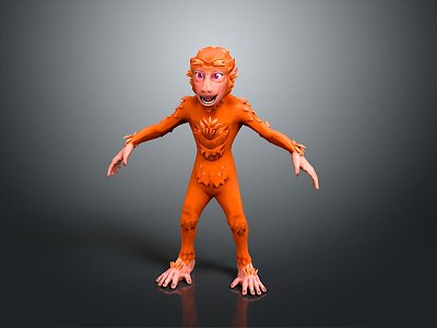 Monkey Cartoon Monkey Anime Monkey Stylized Monkey Fantasy Style Monkey Toy 3d model