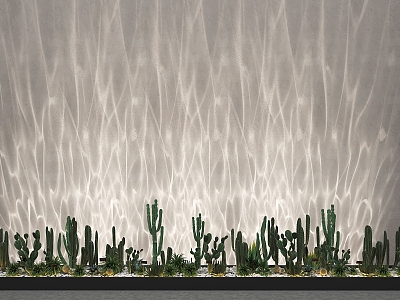 Wash wall lamp water ripple lamp cactus green plant pile flower box decorative lamp model