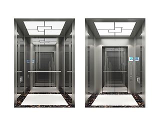 Modern elevator car 3d model