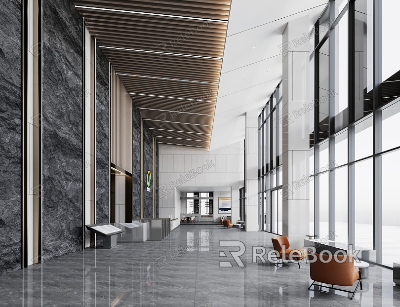 Modern Hall Corporate Lobby model