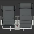Modern Cosmic Spacecraft Seats With Ergonomic Design And Central Console