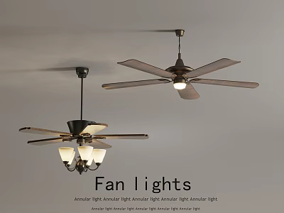 Elegant Fan Lights With Modern Design For Home Ceiling Light Fixtures 3d model