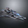 Futuristic Spacecraft Design With Sleek Aerodynamic Body Blue Lighting And Advanced Wings