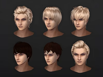 Elegant Men's Jewelry Accessories With Diverse Hairstyles For Modern Fashion Look 3d model