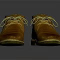 Brown Leather Lace up Shoes With Classic Design For Daily Use
