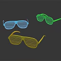 Stylish Sunglasses with Blue Green and Gold Frames for Modern Fashion Look